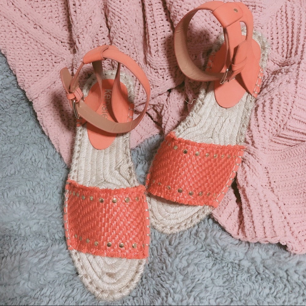 NEW! Kensie Boho Alabama Stud Espadrille Sandals